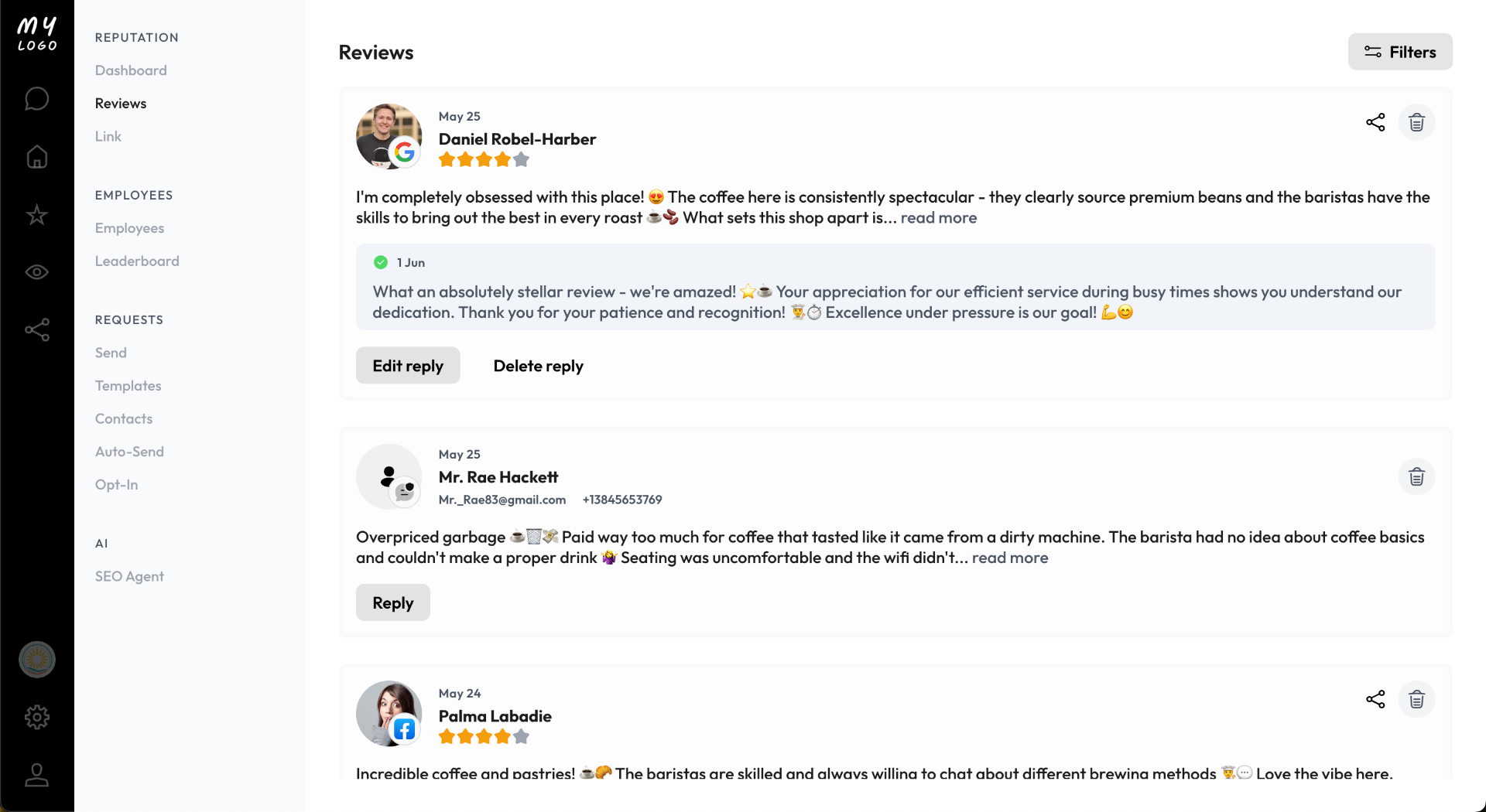 Raw SaaS screenshot